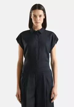 Блузка на пуговицах BOXY FIT United Colors of Benetton, черный