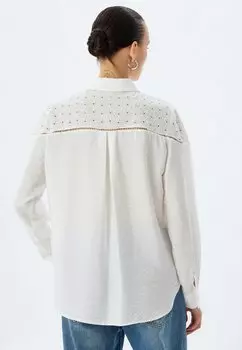 Блузка на пуговицах BRODERIE Koton, белый