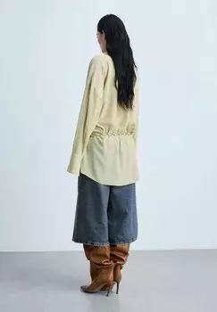 Блузка на пуговицах BRUNA Mango, светло-зеленый