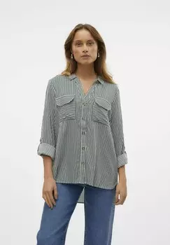 Блузка на пуговицах BUMPY Vero Moda, темно-зеленый