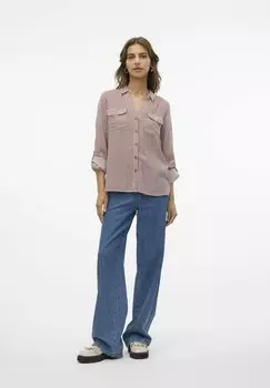 Блузка на пуговицах BUMPY Vero Moda, темно-красный