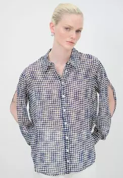 Блузка на пуговицах BUTTON-DOWN BLOUSE adL, темно-синий