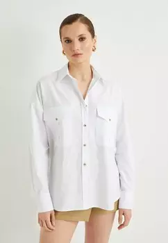Блузка на пуговицах BUTTONED LONG SLEEVE Koton, кремовый
