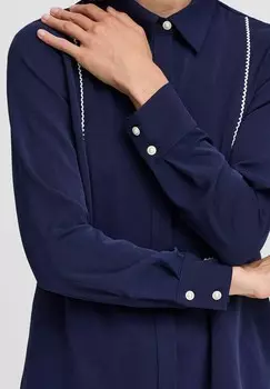 Блузка на пуговицах BYIDALINE b.young, синий