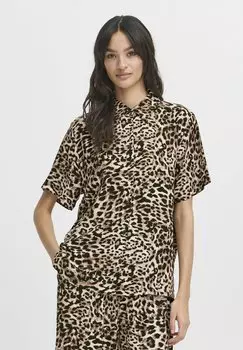 Блузка на пуговицах BYMmmjoella b.young by Zalando, цвет Birch Leopard