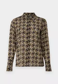 Блузка на пуговицах CAMICIA STAMPATA LIU JO, черный