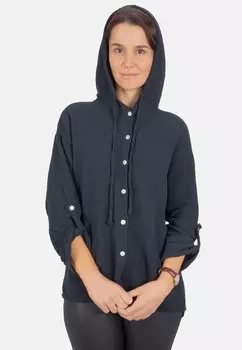 Блузка на пуговицах CAMILA MUSSELIN OVERSIZED Seasons of April, черный