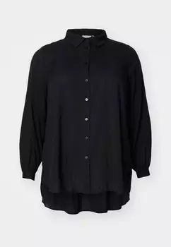 Блузка на пуговицах CARFREYJA LONG ONLY Carmakoma, черный
