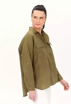 Блузка на пуговицах Caroll, зеленый