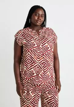 Блузка на пуговицах CARSHILLA SHIRT ONLY Carmakoma, коричневый