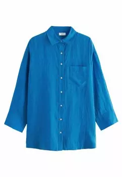 Блузка на пуговицах Casual Petite Next, синяя