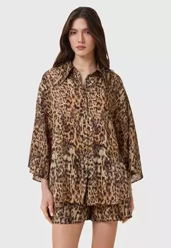 Блузка на пуговицах CHARLI AllSaints, коричневый