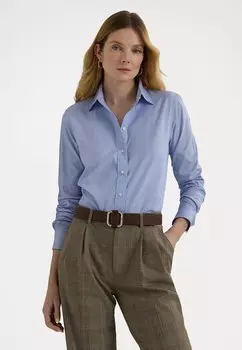 Блузка на пуговицах CLASSIC FIT COTTON SHIRT Lauren Ralph Lauren Petite, синий
