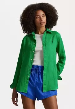 Блузка на пуговицах CLASSIC FIT LINEN SHIRT Polo Ralph Lauren, зеленый