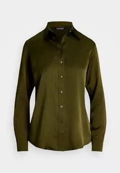 Блузка на пуговицах CLASSIC FIT SATIN CHARMEUSE SHIRT Lauren Ralph Lauren, зеленый