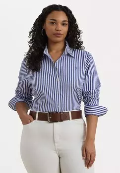 Блузка на пуговицах CLASSIC FIT STRIPED BROADCLOTH SHIRT Lauren Ralph Lauren Woman, синий