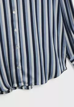 Блузка на пуговицах COLLARED Stradivarius, синий