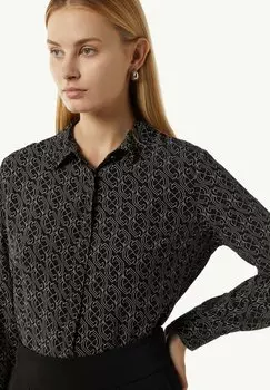 Блузка на пуговицах comma, черный