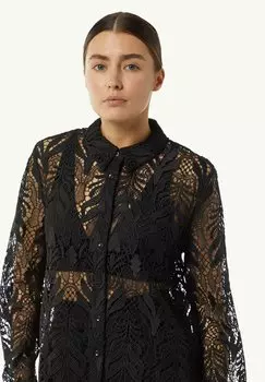 Блузка на пуговицах comma, черный