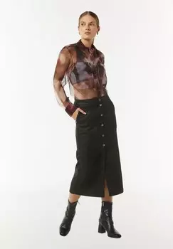 Блузка на пуговицах comma, фиолетовый