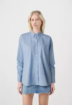 Блузка на пуговицах CORE PERFECT American Eagle, синий