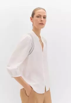 Блузка на пуговицах Cortefiel, белый