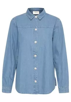 Блузка на пуговицах Cream, синие джинсы