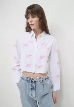 Блузка на пуговицах CROP FIOCCHI Calliope, кремовый