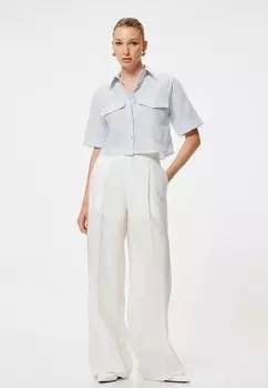 Блузка на пуговицах CROP Koton, синий