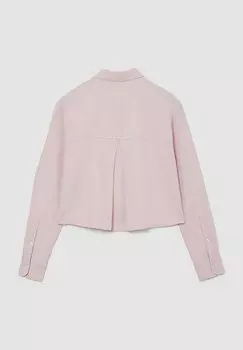 Блузка на пуговицах CROP TINTA UNITA Calliope, светло-розовый