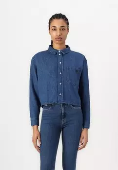 Блузка на пуговицах CROPPED DAD SHIRT Calvin Klein Jeans, деним
