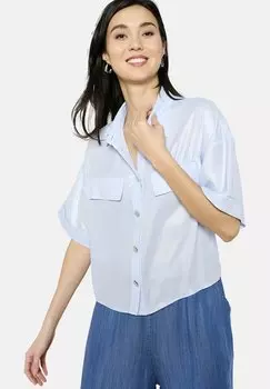 Блузка на пуговицах CROPPED LolaLiza, светло-голубой