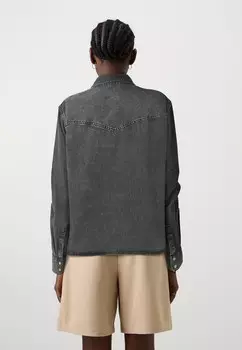 Блузка на пуговицах CROPPED WESTERN GAP, черный