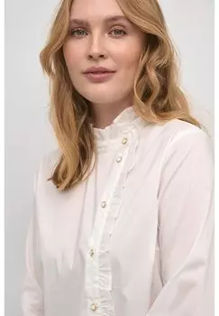 Блузка на пуговицах Cuantoinett Culture, кремовый