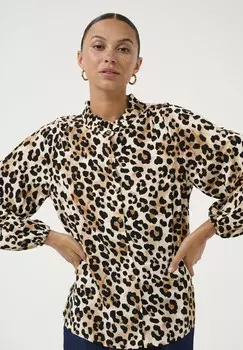 Блузка на пуговицах Culture, коричневый