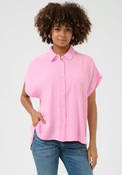 Блузка на пуговицах CUMYRA ELINA SHORT SLEEVE Culture, розовый
