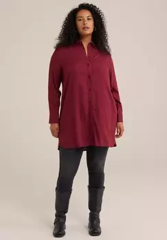 Блузка на пуговицах CURVE WE Fashion, цвет Mottled Dark Red