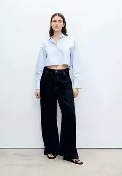 Блузка на пуговицах CUTTY Mango, темно-синий