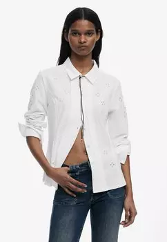 Блузка на пуговицах Desigual, белый