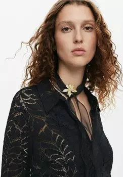 Блузка на пуговицах Desigual, черный