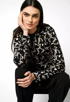 Блузка на пуговицах DESOTO, черный