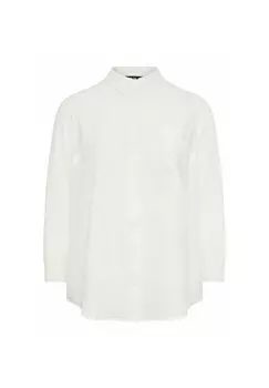 Блузка на пуговицах DIAMANTE Yours Clothing, молочный