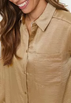 Блузка на пуговицах DINNE Saint Tropez, цвет Mottled Light Brown