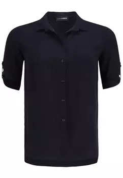 Блузка на пуговицах DORIS STREICH, темно-синий