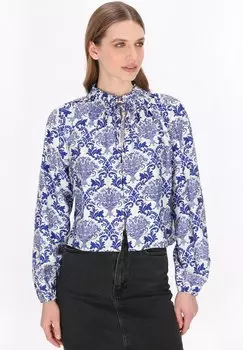 Блузка на пуговицах DreiMaster, синий