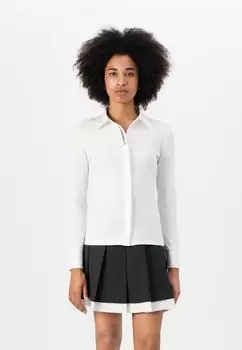 Блузка на пуговицах ELONGATED LOGO BUTTON SHIRT KARL LAGERFELD, белый