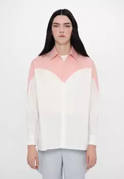 Блузка на пуговицах EMBROIDERED HEART SHIRT Fiorucci, белый