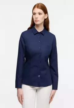 Блузка на пуговицах Eterna, темно-синий