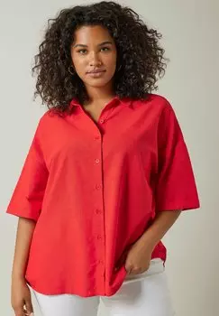 Блузка на пуговицах Evans, красный