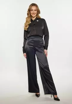 Блузка на пуговицах faina, черный